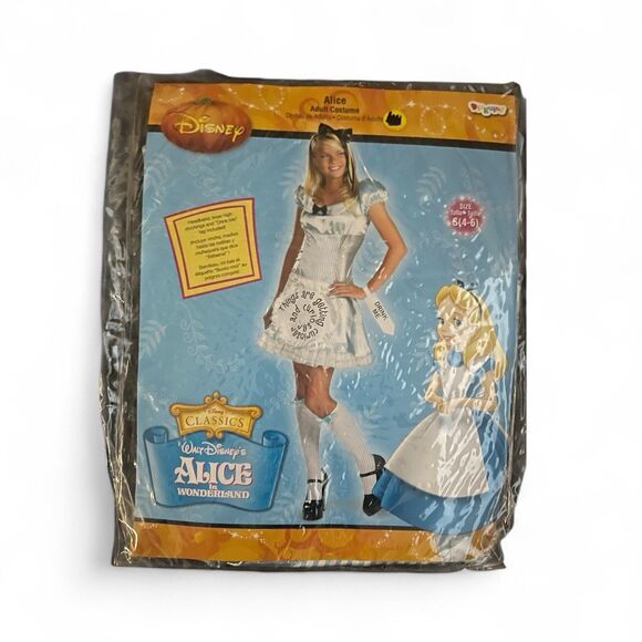 Disney By Disguise Alice Wonderland Adult Costume Size Juniors 4-6 - Picture 1 of 8